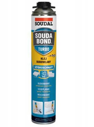 Klej budowlany Soudal (budowanie,ocieplanie,mocowanie) szybkoschnący 750ml