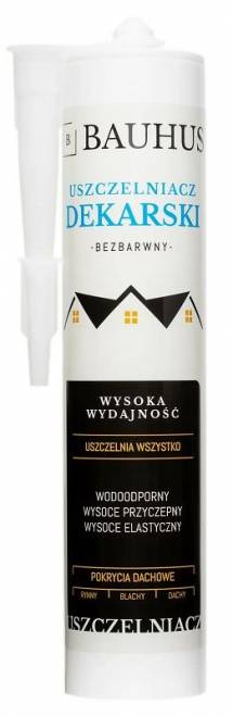 Silikon dekarski uszczelniacz bezbarwny kauczukowy Bauhus 280ml