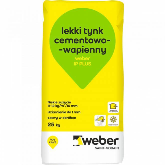 Tynk cementowo-wapienny Weber zewnętrzny 25kg