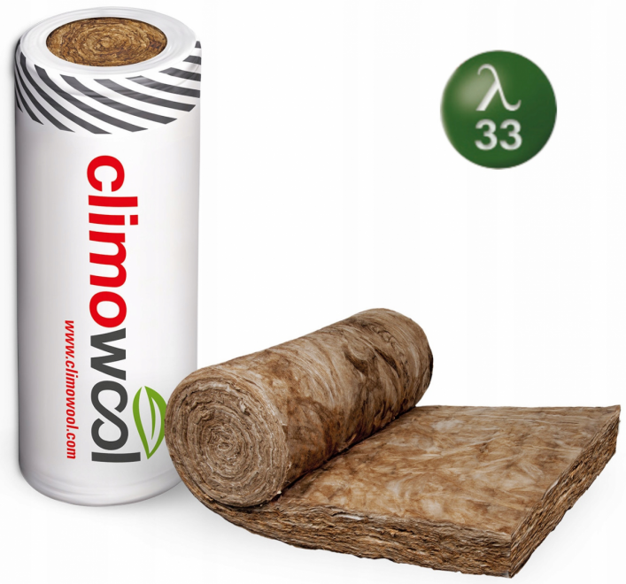 Wełna Climowool 033 gr. 150mm 1 rolka (3,48m2)