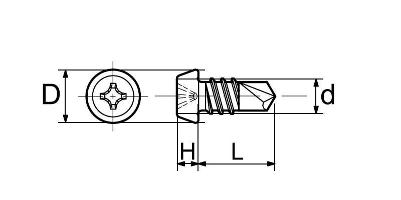 Wkręt samowiercący (pchełka) 3,5x9,5mm do profili op. 250 szt A.