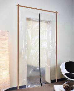Drzwi przeciwpyłowe remontowe z zamkiem 220x120cm TYP A
