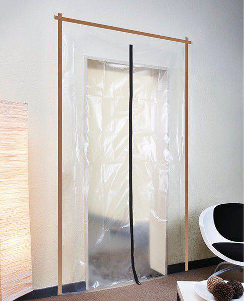 Drzwi przeciwpyłowe remontowe z zamkiem 220x120cm TYP A