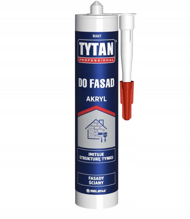 Akryl z drobinkami do fasad Tytan 280ml biały