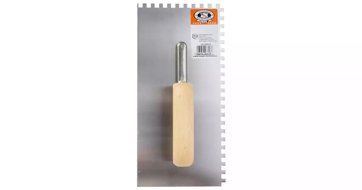 Paca nierdzewna zębata 127128E12 Olejnik ząb 12x12mm rączka drewniana