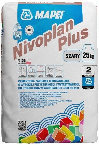 Zaprawa wyrównująca posadzkowa 3-50mm Mapei Nivoplan Plus 25kg