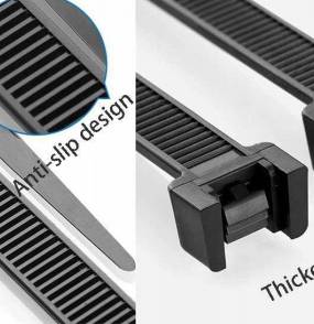 Opaski zaciskowe trytytki 3,6x370mm czarne opakowanie 100 sztuk