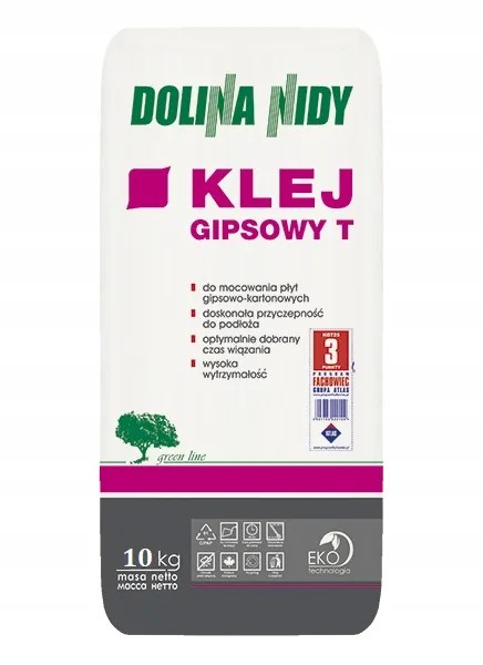 Klej gipsowy T Dolina Nidy uniwersalny 10kg